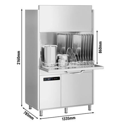 GGM Gastro Máy Rửa Dụng Cụ / Nồi - Điều Khiển Số - 16kW - Kèm Bơm Hóa Chất Tẩy Rửa & Trợ Xả