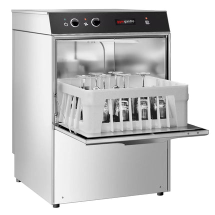 GGM Gastro Máy Rửa Ly Compact - Điều Khiển Cơ - 2.97kW - Kèm Bơm Hóa Chất Tẩy Rửa & Trợ Xả