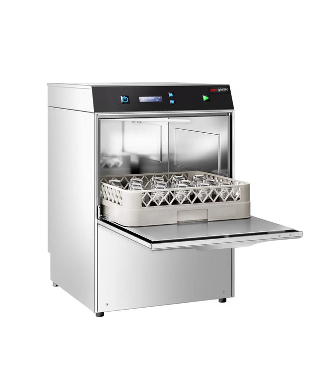 GGM Gastro Máy Rửa Ly Compact Hai Lớp Vỏ - Điều Khiển Cơ - 2.97kW - Kèm Bơm Xả, Bơm Hóa Chất & Trợ Xả