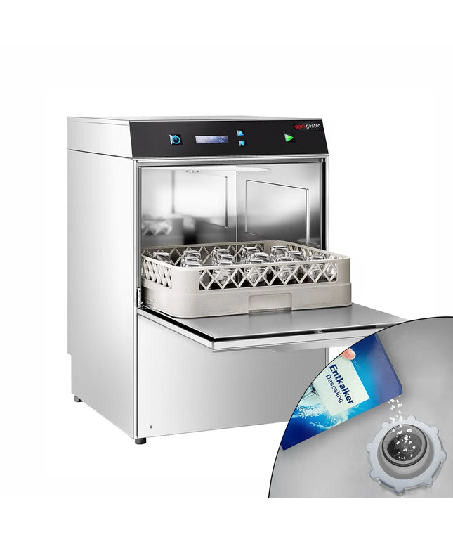 GGM Gastro Máy Rửa Ly Compact Hai Lớp Vỏ - Điều Khiển Số - 2.97kW - Kèm Bộ Làm Mềm Nước Tích Hợp - Bơm Xả, Bơm Hóa Chất & Trợ Xả