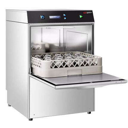 GGM Gastro Máy Rửa Ly Compact Hai Lớp Vỏ - Điều Khiển Số - 2.97kW - Kèm Bộ Làm Mềm Nước Tích Hợp - Bơm Hóa Chất & Trợ Xả