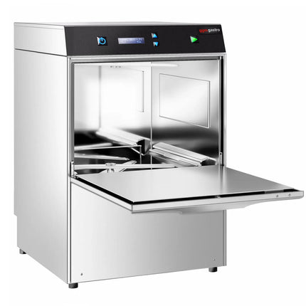 GGM Gastro Máy Rửa Ly Compact Hai Lớp Vỏ - Điều Khiển Số - 2.97kW - Kèm Bộ Làm Mềm Nước Tích Hợp - Bơm Hóa Chất & Trợ Xả