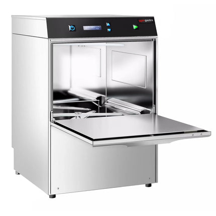GGM Gastro Máy Rửa Ly Compact Hai Lớp Vỏ - Điều Khiển Số - 2.97kW - Kèm Bộ Làm Mềm Nước Tích Hợp - Bơm Xả, Bơm Hóa Chất & Trợ Xả