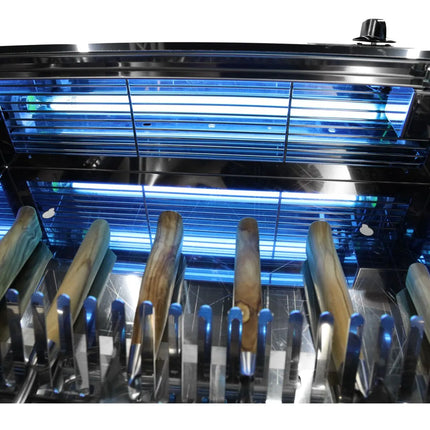 GGM Gastro Máy Tiệt Trùng Dao UV - 30 Dao - 20W - Hẹn Giờ Đến 120 Phút - Kèm Giá Đỡ Dao