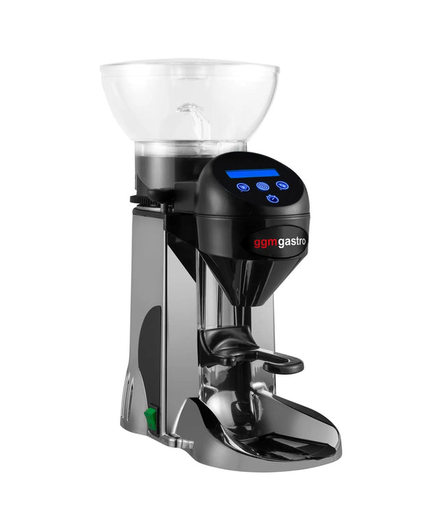 GGM Gastro Máy Xay Cà Phê - 1kg - 77dB - Có Bộ Định Lượng - Bạc