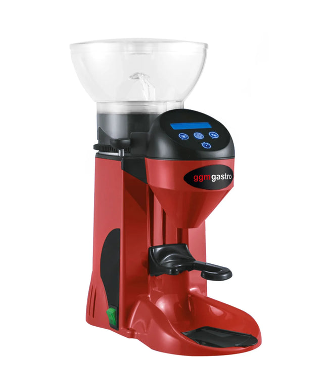 GGM Gastro Máy Xay Cà Phê - 1kg - 77dB - Có Bộ Định Lượng - Đỏ