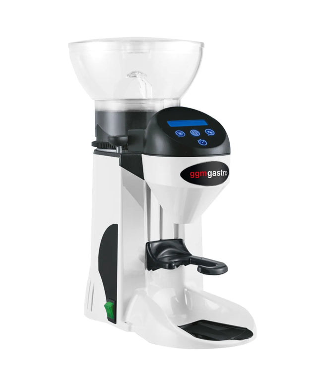 GGM Gastro Máy Xay Cà Phê - 1kg - 77dB - Có Bộ Định Lượng - Trắng