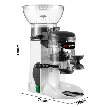 GGM Gastro Máy Xay Cà Phê - 1kg - 77dB - Có Bộ Định Lượng - Trắng