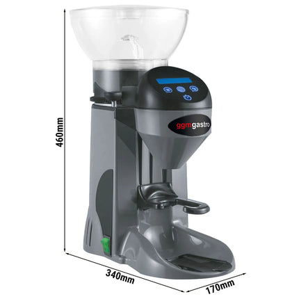 GGM Gastro Máy Xay Cà Phê - 1kg - 77dB - Định Lượng Lập Trình - Xám