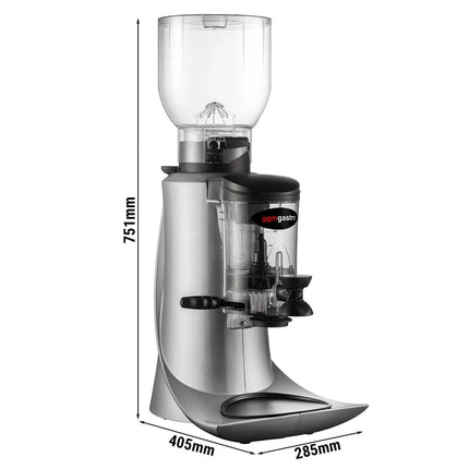 GGM Gastro Máy Xay Cà Phê - 2kg - 55dB - Có Bộ Định Lượng - Bạc