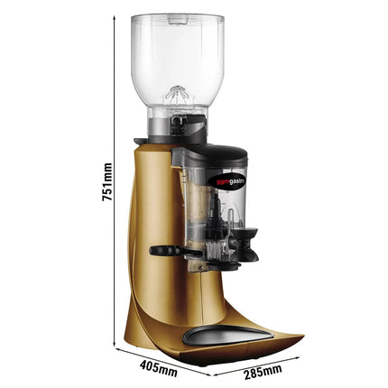 GGM Gastro Máy Xay Cà Phê - 2kg - 55dB - Có Bộ Định Lượng - Vàng Gold
