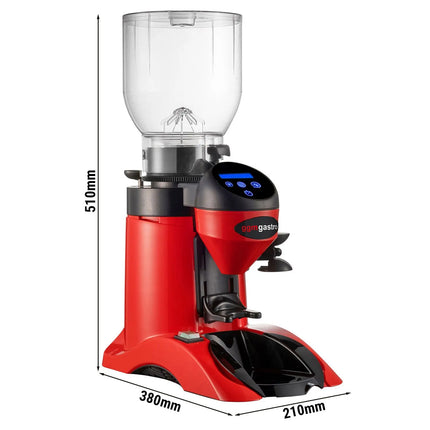 GGM Gastro Máy Xay Cà Phê - 2kg - 63dB - Có Bộ Định Lượng - Đỏ