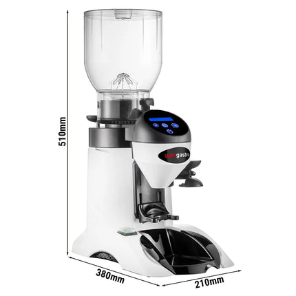 GGM Gastro Máy Xay Cà Phê - 2kg - 63dB - Có Bộ Định Lượng - Trắng
