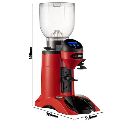 GGM Gastro Máy Xay Cà Phê - 2kg - 77dB - Có Bộ Định Lượng - Đỏ