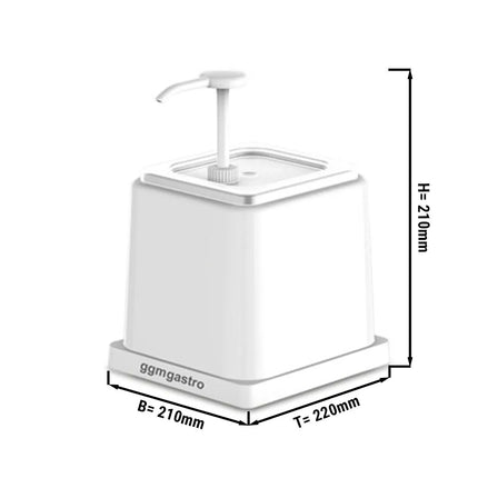 GGM Gastro Mayonnaise / Sauce Dispenser - 2 L - Polypropylene - Pump Dispenser