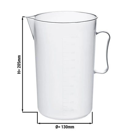 GGM Gastro Measuring Jug - Polypropylene - 2L - with 100ml graduations