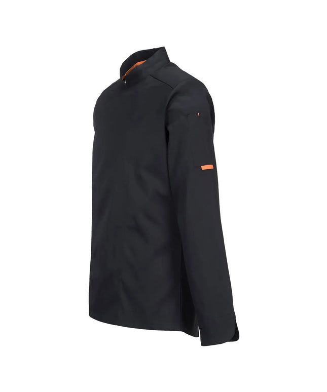 GGM Gastro MeshAir Pro Unisex Chef Jacket - Long Sleeve - Black - Size: M