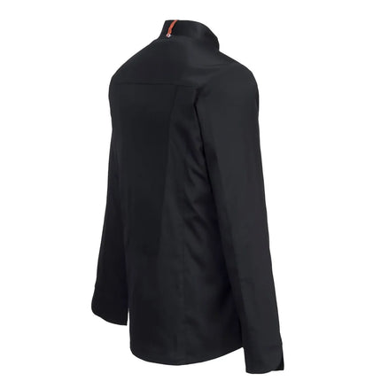 GGM Gastro MeshAir Pro Unisex Chef Jacket - Long Sleeve - Black - Size: M