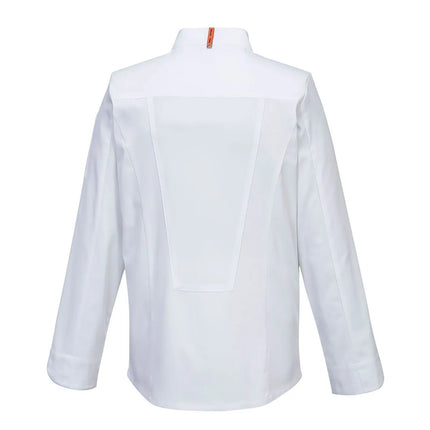 GGM Gastro MeshAir Pro Unisex Chef Jacket - Long Sleeve - White - Size: XL