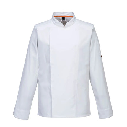 GGM Gastro MeshAir Pro Unisex Chef Jacket - Long Sleeve - White - Size: XL
