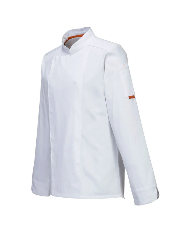 GGM Gastro MeshAir Pro Unisex Chef Jacket - Long Sleeve - White - Size: XXL