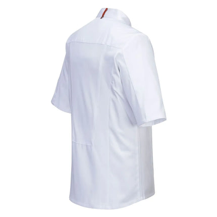 GGM Gastro MeshAir Pro Unisex Chef Jacket - Short Sleeve - White - Size: XXL