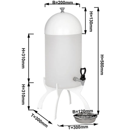GGM Gastro Milk Dispenser - White - incl. drip tray