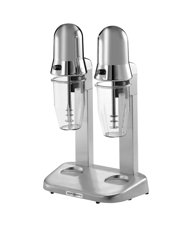 GGM Gastro Milkshake & Drinks Mixer PREMIUM - twin spindle - 2x 550 ml - 2x 100 Watt - 1 speeds
