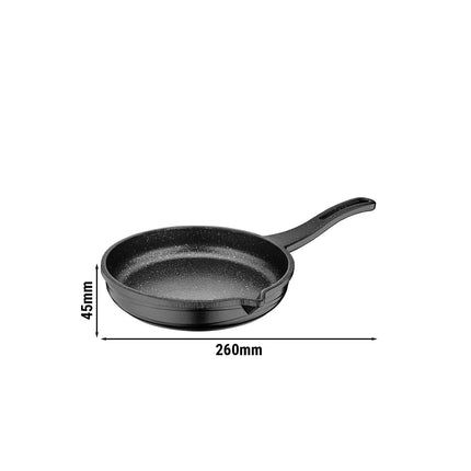 GGM Gastro Mini Cast Aluminium Frying Pan - Ø 140mm - Height: 28mm - Non-stick - Black - suitable for all hob types including induction