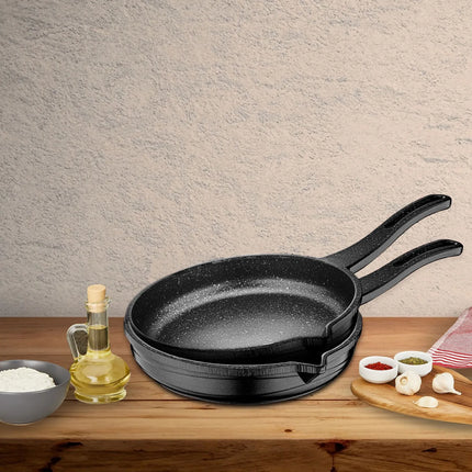 GGM Gastro Mini Cast Aluminium Frying Pan - Ø 140mm - Height: 28mm - Non-stick - Black - suitable for all hob types including induction