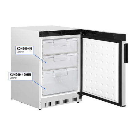 GGM Gastro Mini Commercial Undercounter Fridge Stainless Steel PREMIUM - 66L - Single Door