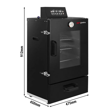 GGM Gastro Mini Smoker Oven - Digital - with 3 Racks & Glass Door - 475x450mm - Black