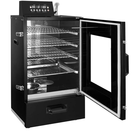 GGM Gastro Mini Smoker Oven - Digital - with 3 Racks & Glass Door - 475x450mm - Black