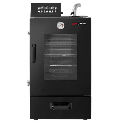 GGM Gastro Mini Smoker Oven - Digital - with 3 Racks & Glass Door - 475x450mm - Black