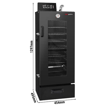 GGM Gastro Mini Smoker Oven - Digital - with 7 Racks & Glass Door - 475x450mm - Black