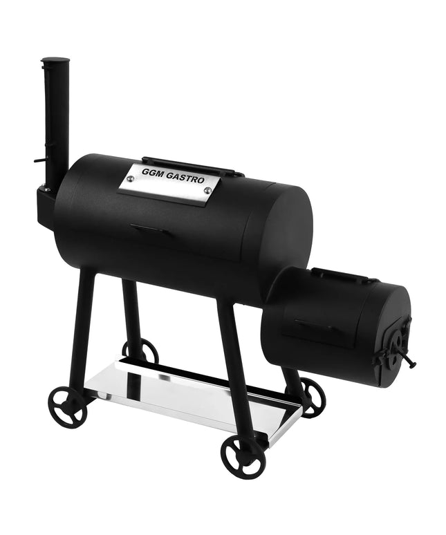 GGM Gastro Mini Smoker Oven - Manual - with 1 Racks - 450x165mm - on Wheels - Black
