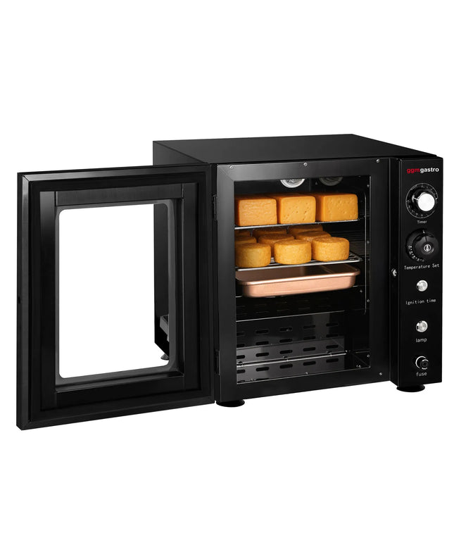 GGM Gastro Mini Smoker Oven - Manual - with 2 Racks & Glass Door - 433x472mm - Black