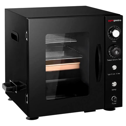 GGM Gastro Mini Smoker Oven - Manual - with 2 Racks & Glass Door - 433x472mm - Black