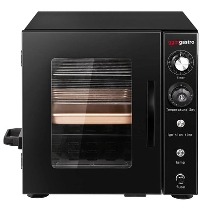 GGM Gastro Mini Smoker Oven - Manual - with 2 Racks & Glass Door - 433x472mm - Black