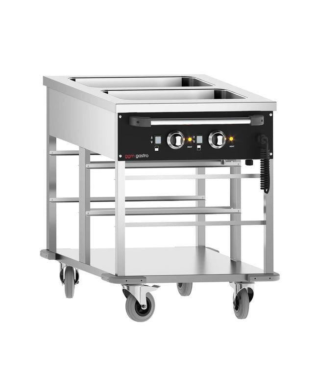 GGM Gastro Mobile Bain Marie - 2x GN 1/1 - 2 kW - individually controlled wells