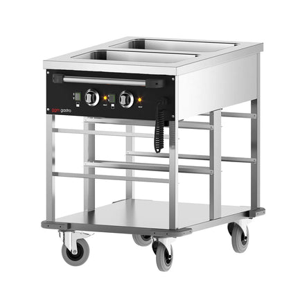 GGM Gastro Mobile Bain Marie - 2x GN 1/1 - 2 kW - individually controlled wells