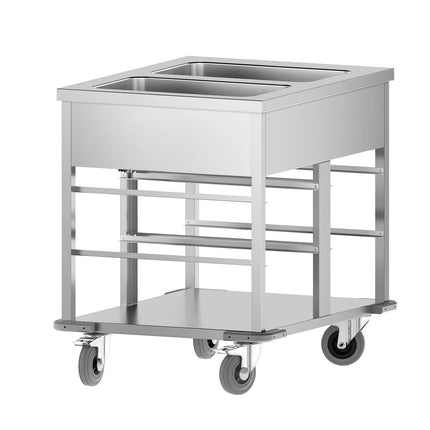 GGM Gastro Mobile Bain Marie - 2x GN 1/1 - 2 kW - individually controlled wells