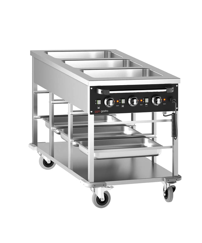 GGM Gastro Mobile Bain Marie - 3x GN 1/1 - 3 kW - individually controlled wells