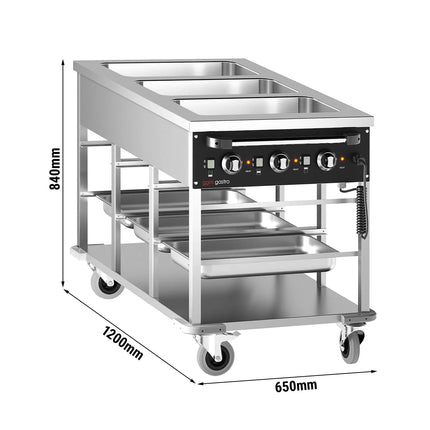GGM Gastro Mobile Bain Marie - 3x GN 1/1 - 3 kW - individually controlled wells