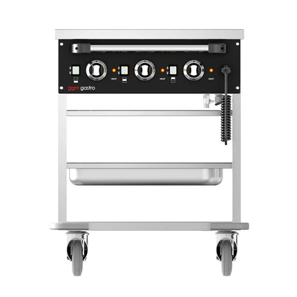 GGM Gastro Mobile Bain Marie - 3x GN 1/1 - 3 kW - individually controlled wells