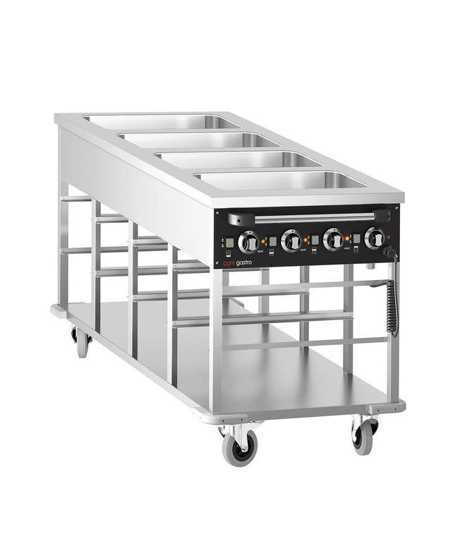 GGM Gastro Mobile Bain Marie - 4x GN 1/1 - 4 kW - individually controlled wells