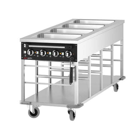 GGM Gastro Mobile Bain Marie - 4x GN 1/1 - 4 kW - individually controlled wells