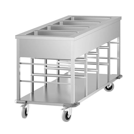 GGM Gastro Mobile Bain Marie - 4x GN 1/1 - 4 kW - individually controlled wells
