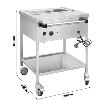 GGM Gastro Mobile Bain Marie - GN 1/1 - 200mm deep - 1,95 kW - with Drain Tap