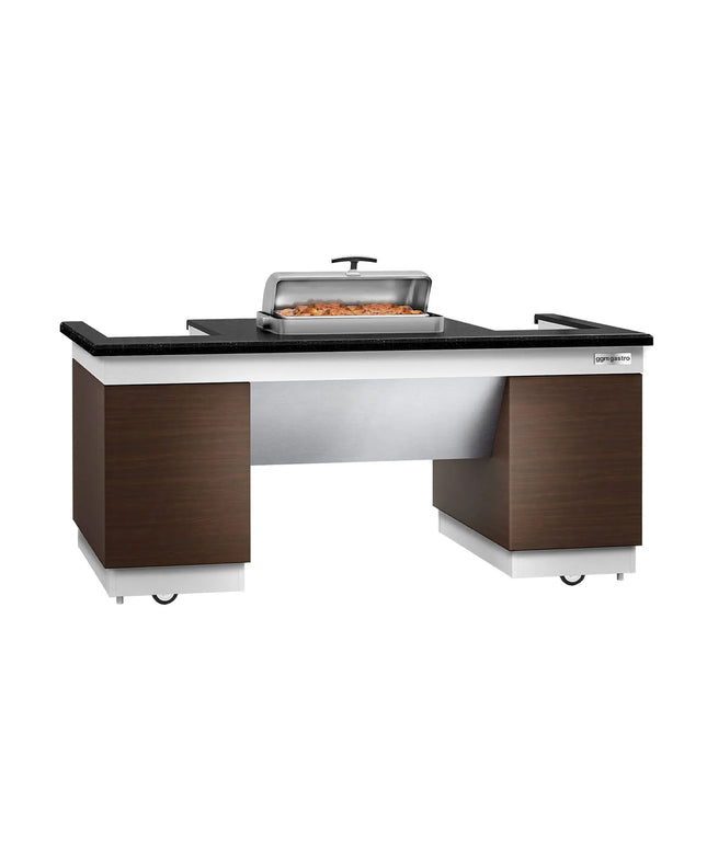 GGM Gastro Mobile Buffet Service & Prep Station DUBLIN- 2000mm - Black Granite Worktop